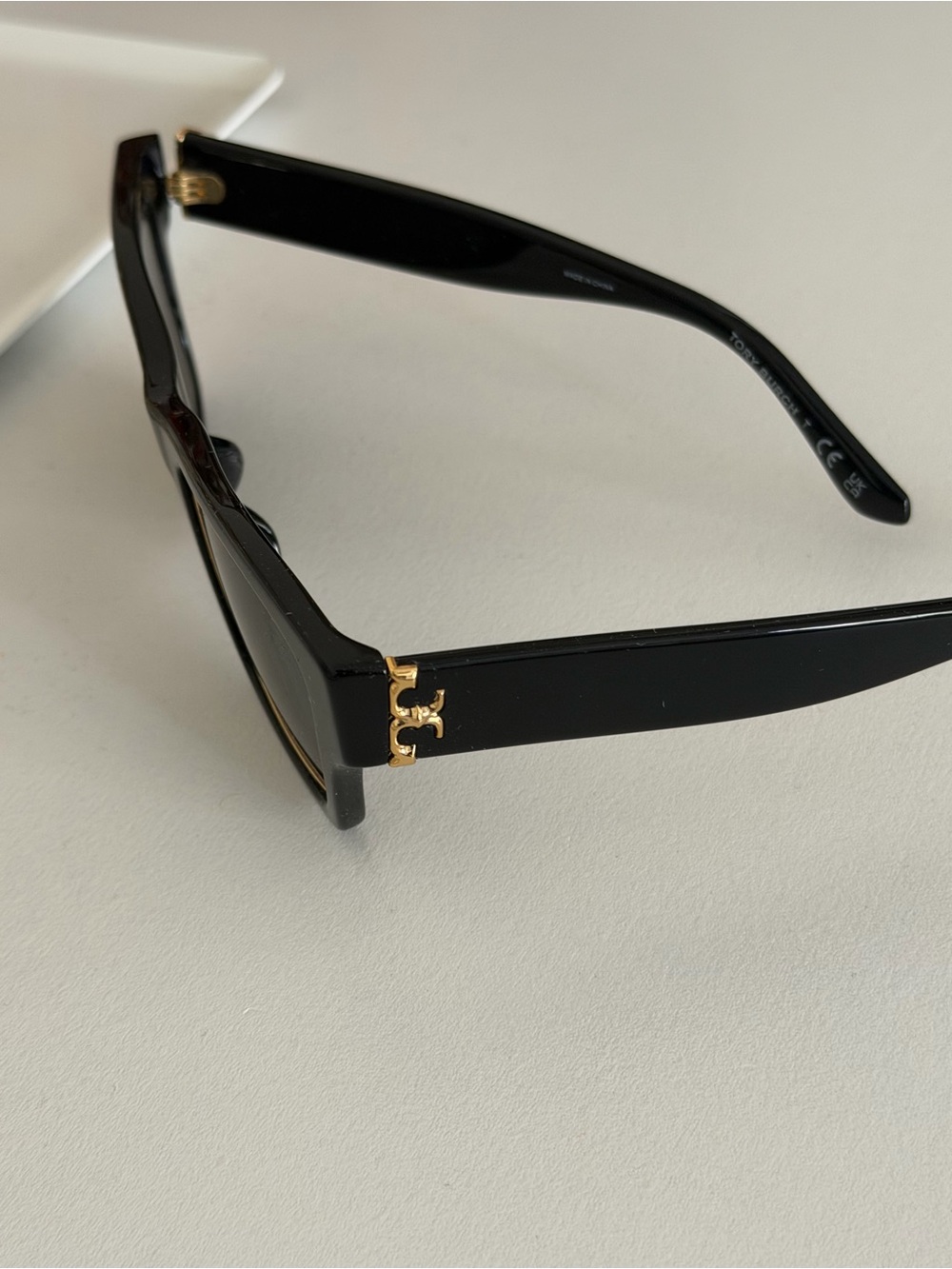 Tory Burch Black Sunglasses with Gold Logo Accent